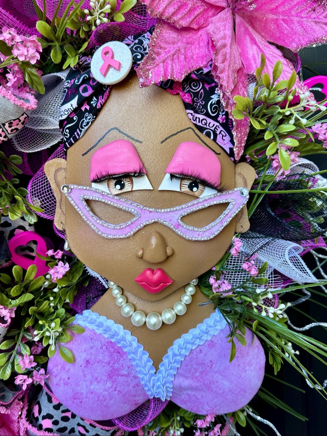 Breast Cancer Awareness Wreath