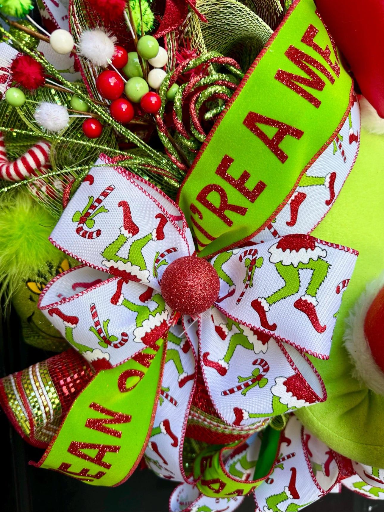 Grinch Feet Christmas Wreath