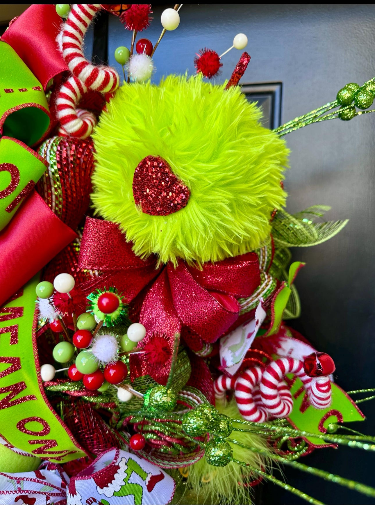 Grinch Feet Christmas Wreath