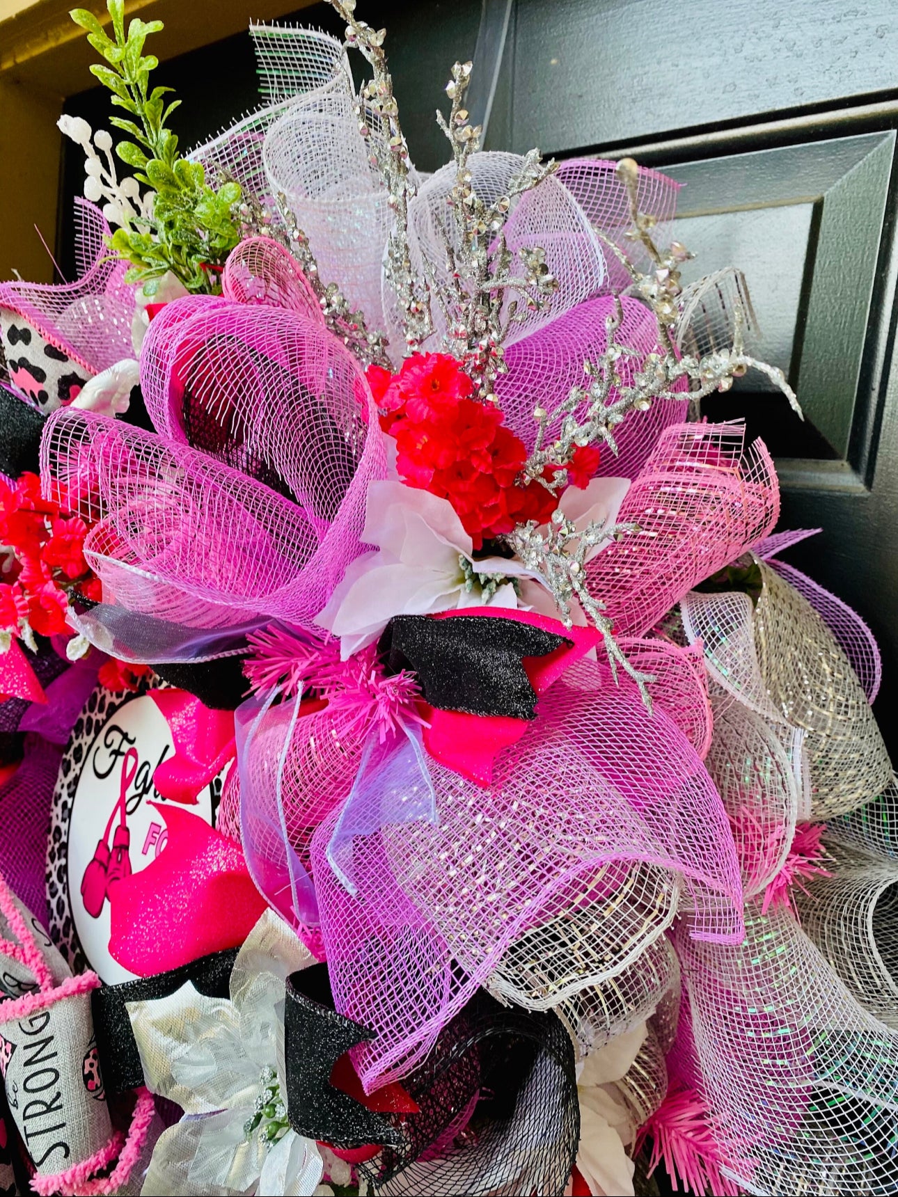 Fight For The Cure Breast Cancer Awareness Wreath