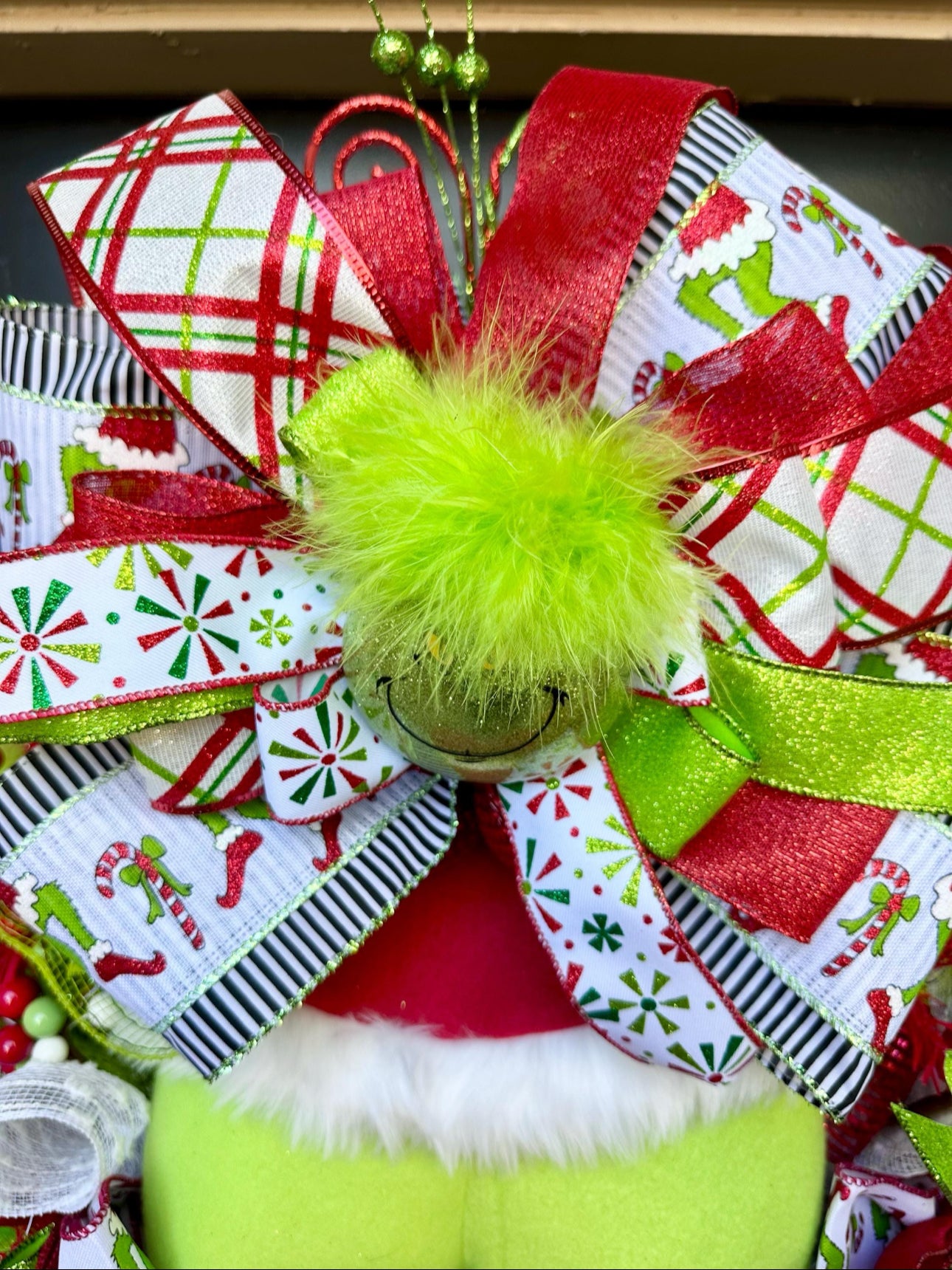Grinch Feet Christmas Wreath
