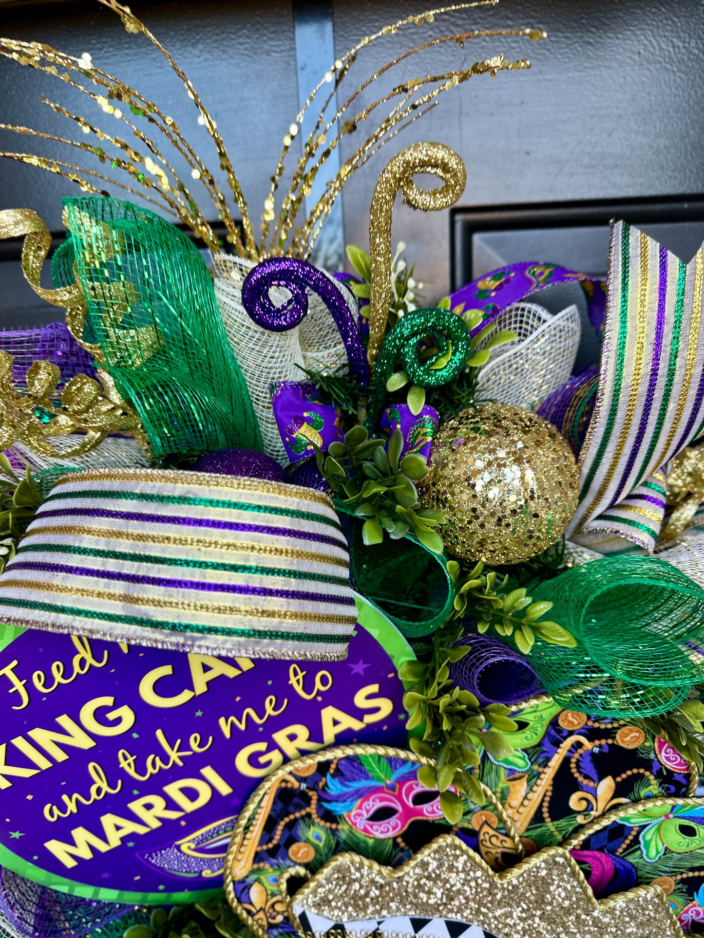 Mardi Gras Wreath