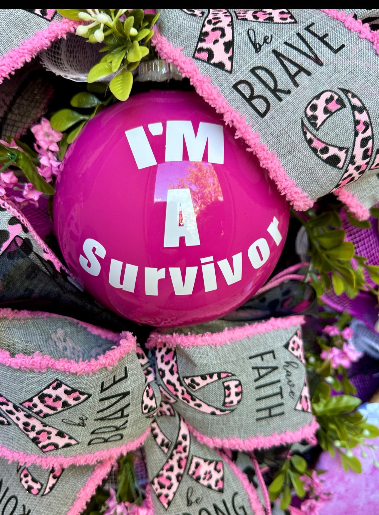 Breast Cancer Awareness Wreath