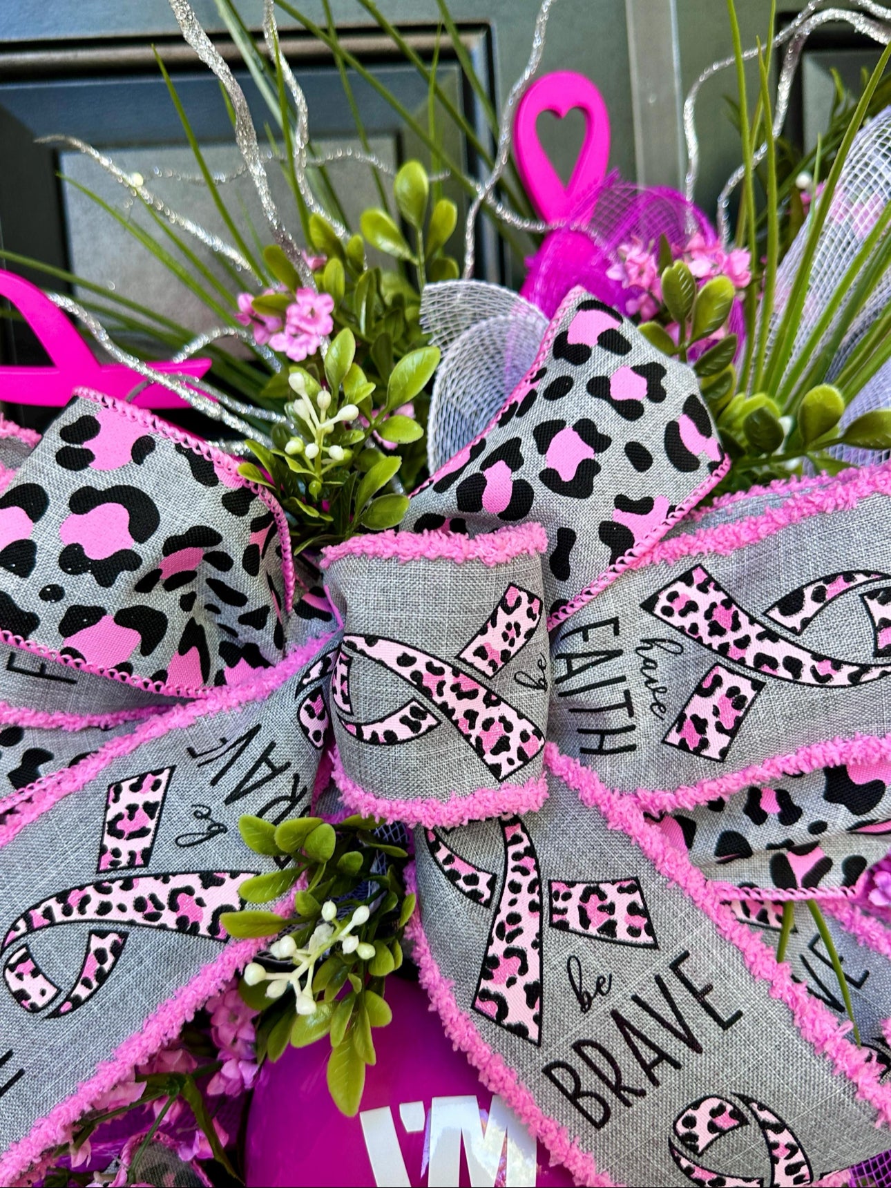 Breast Cancer Awareness Wreath