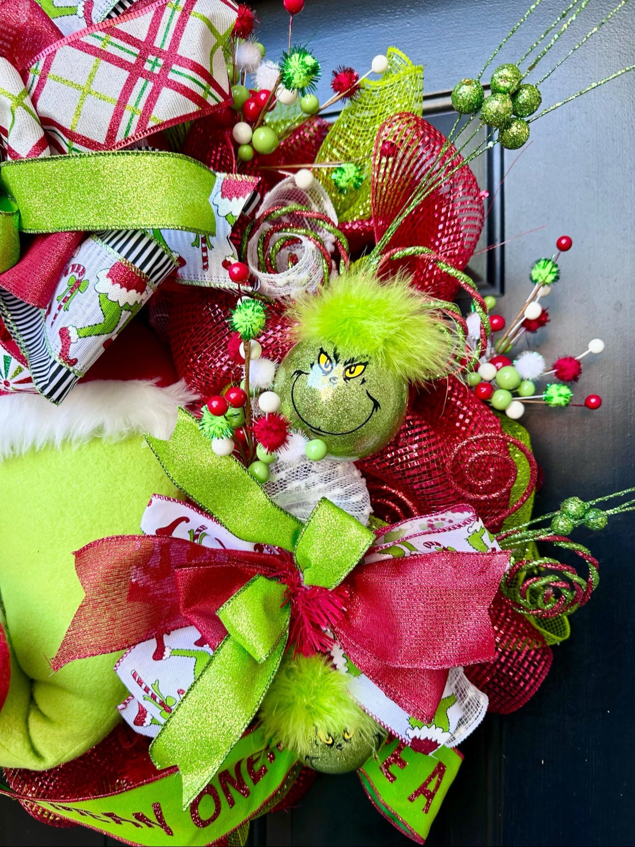 Grinch Feet Christmas Wreath